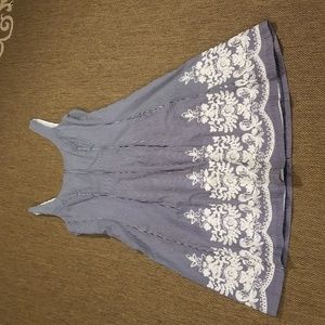 Size 14, Nine West, navy blue and white, summer dress, pockets!